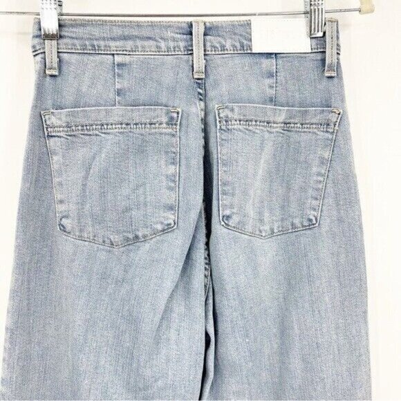 Pistola Silva High-Waisted Jeans 24 Barrel Leg Light Wash Trendy - Picture 5 of 10